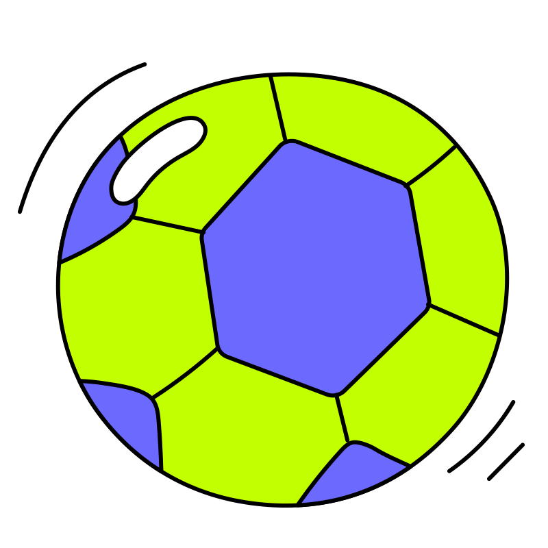 A colorful spinner with various sections in blue and green colors.
