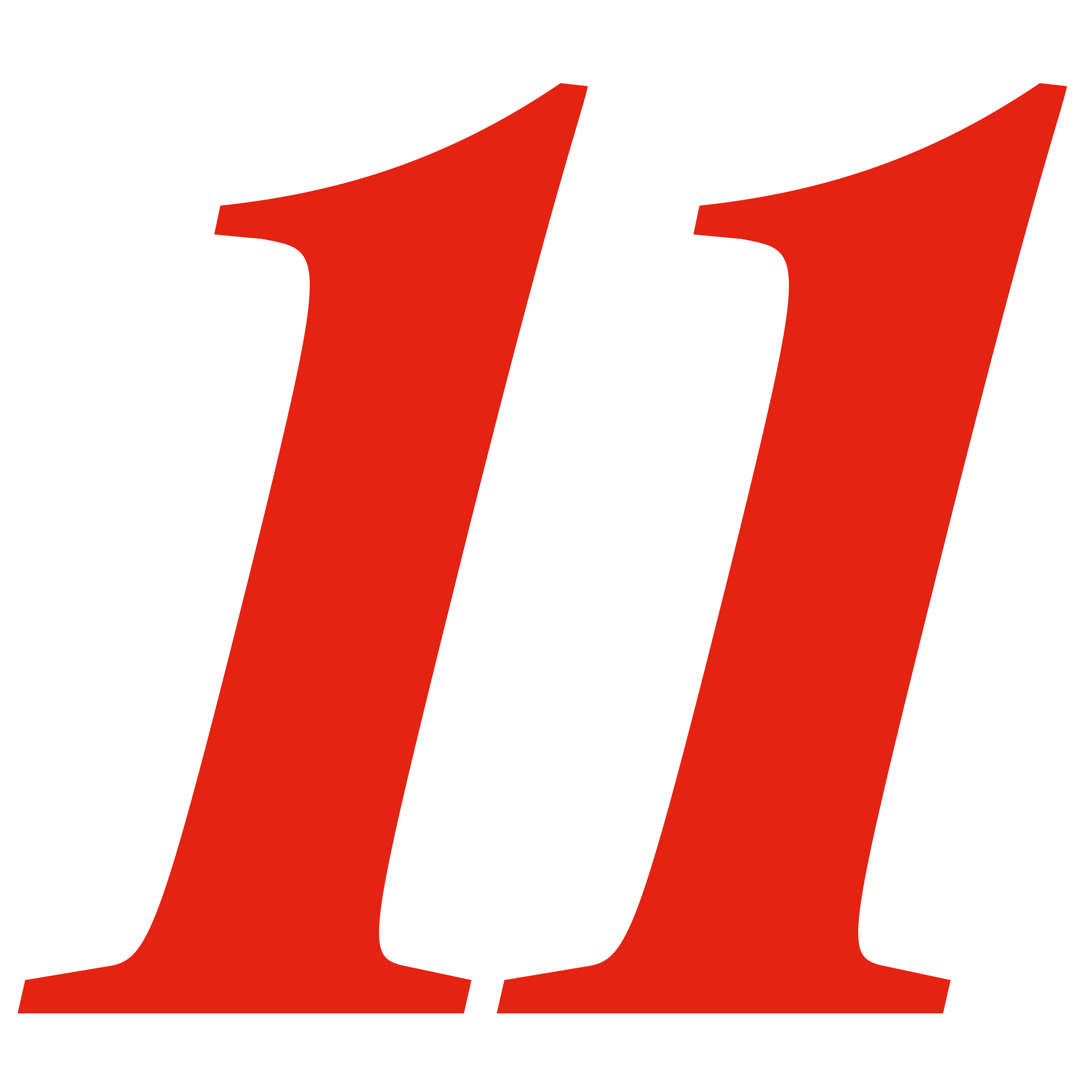 Red stylized number eleven on a black background.